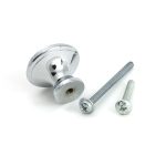 polished chrome hammered cabinet knob medium