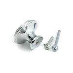 polished chrome hammered cabinet knob large