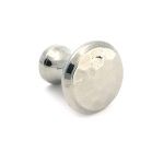 polished nickel hammered cabinet knob small