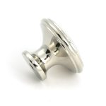 polished nickel hammered cabinet knob large