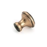 polished bronze hammered cabinet knob small