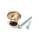 polished bronze hammered cabinet knob medium