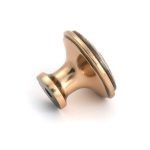 polished bronze hammered cabinet knob large