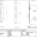 satin brass euro din sash lock 60mm backset/72mm centre