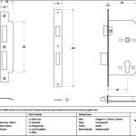 polished chrome euro din sash lock 60mm backset/72mm centre