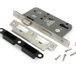 satin chrome euro din sash lock 60mm backset/72mm centre