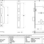 polished bronze euro din sash lock 60mm backset/72mm centre