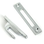 polished chrome locking art deco fastener lh