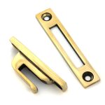 aged brass locking art deco fastener rh