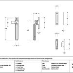 polished nickel locking art deco fastener rh