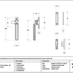 polished chrome locking art deco fastener rh