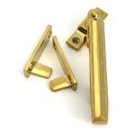 polished brass night vent locking art deco fastener