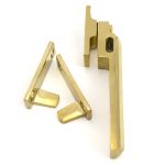 polished brass night vent locking art deco fastener