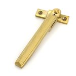 polished brass night vent locking art deco fastener