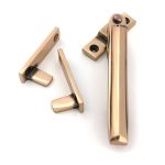 polished bronze night vent locking art deco fastener