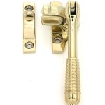 polished brass night vent locking reeded fastener (steel window)