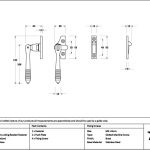 polished brass night vent locking reeded fastener (steel window)