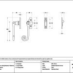 aged bronze night vent locking monkeytail fastener (steel window)