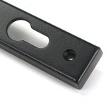 matt black reeded slimline lever espag. lock set