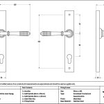 matt black reeded slimline lever espag. lock set