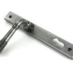 pewter reeded slimline lever espag. lock set