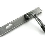 pewter reeded slimline lever espag. lock set