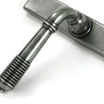 pewter reeded slimline lever espag. lock set