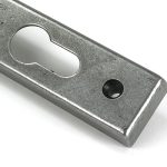 pewter reeded slimline lever espag. lock set