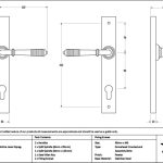 pewter reeded slimline lever espag. lock set