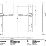 polished marine ss (316) reeded slimline lever espag. lock set