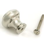 polished nickel regency cabinet knob small