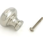 polished nickel regency cabinet knob large