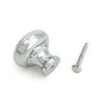 polished chrome regency cabinet knob large