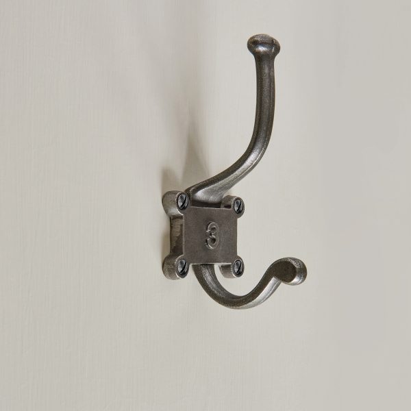 numbered hooks antique iron