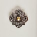 quatrefoil bell push antique iron