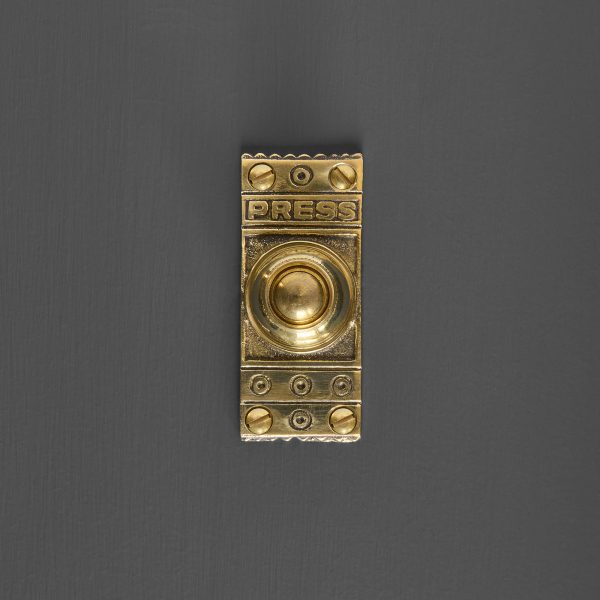 retro bell push brass