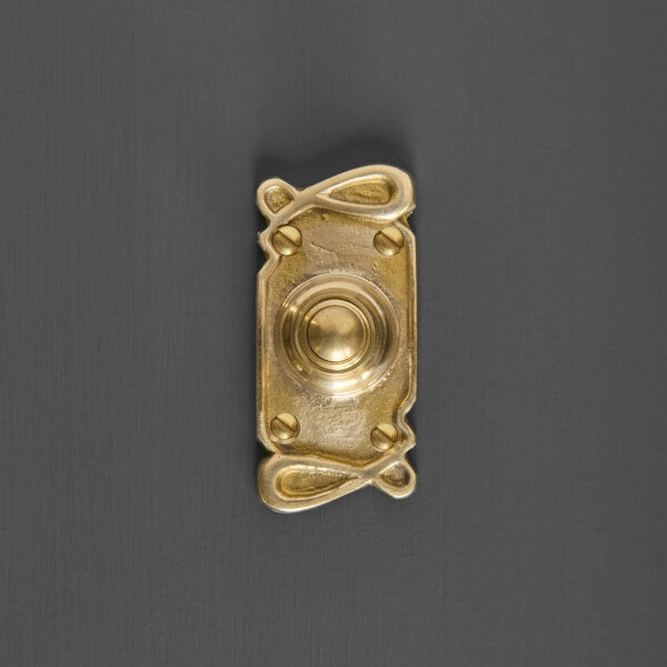 art nouveau bell push brass